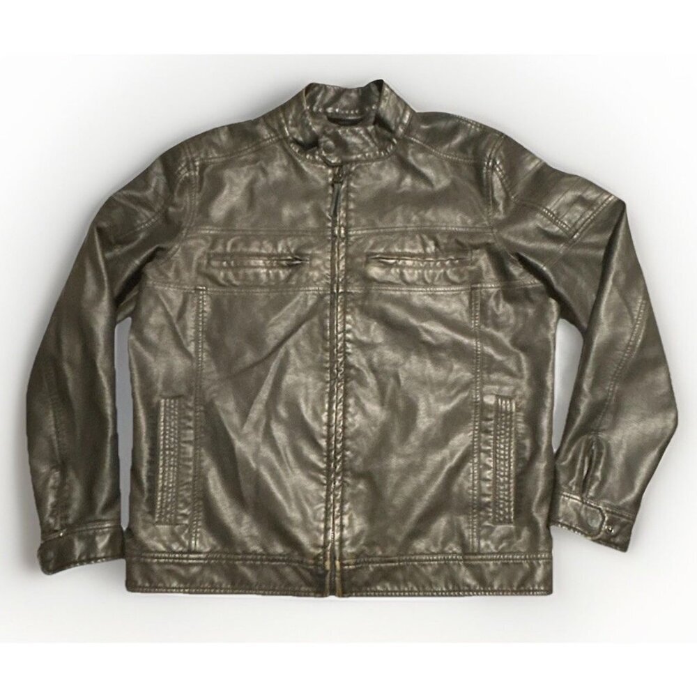 Moonshine Spirit‎ Brad Paisley Jacket Mens Large Faux Leather Brown Large